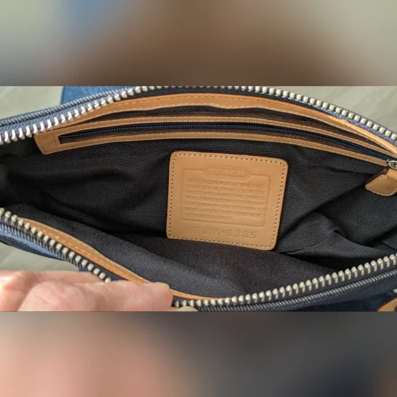 Vintage Coach Y2K Denim And Vachetta Shoulder/Handbag. - Picture 7 of 12